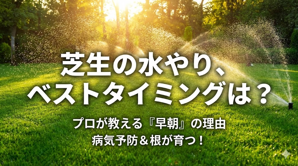 【芝生管理の基本】水やりのベストタイミングはいつ？プロが「早朝」を勧める納得の理由