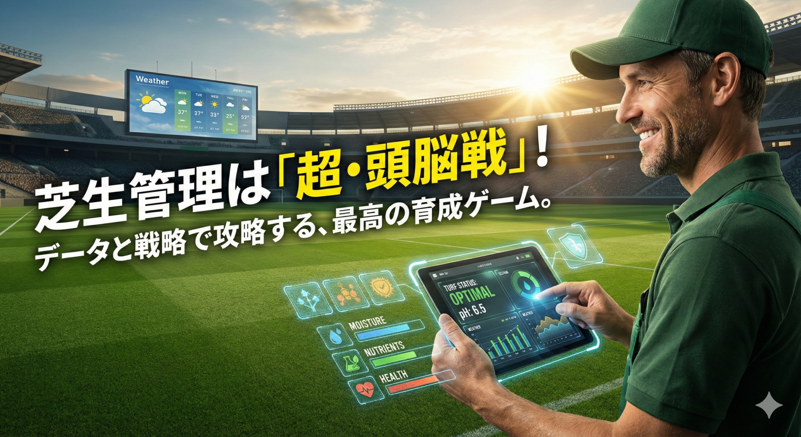 グラウンドキーパーの仕事＝水やり？実は『リアル育成ゲーム』みたいに面白いデータ管理の世界