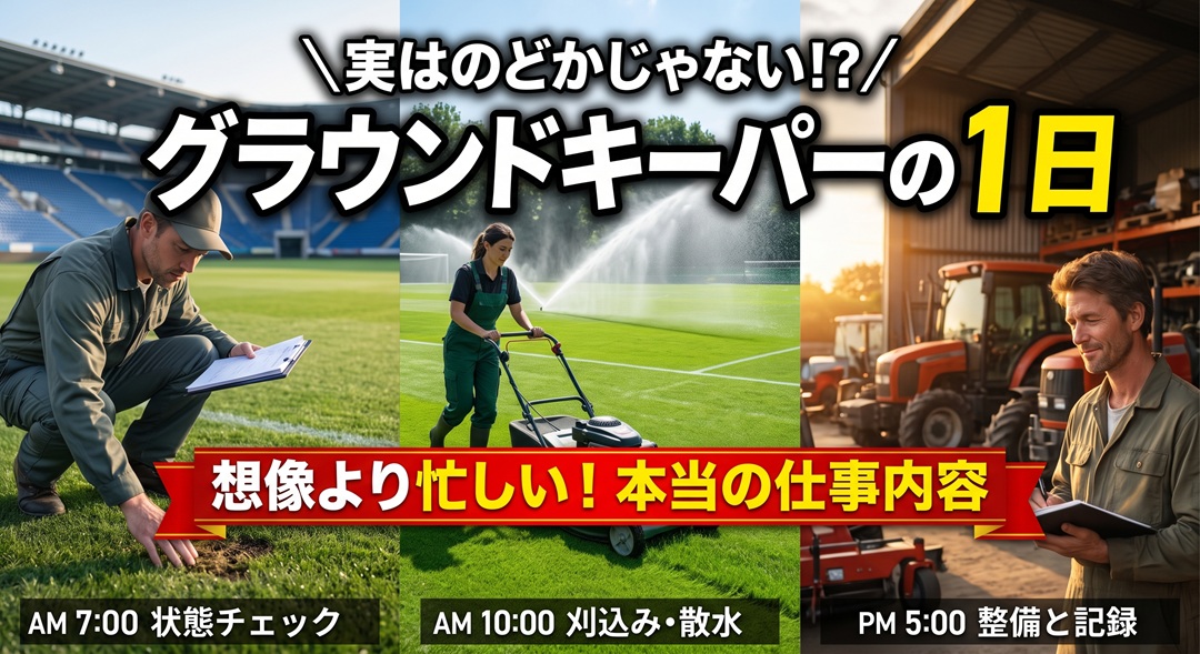 グラウンドキーパーの1日は、想像より忙しい。本当の仕事内容